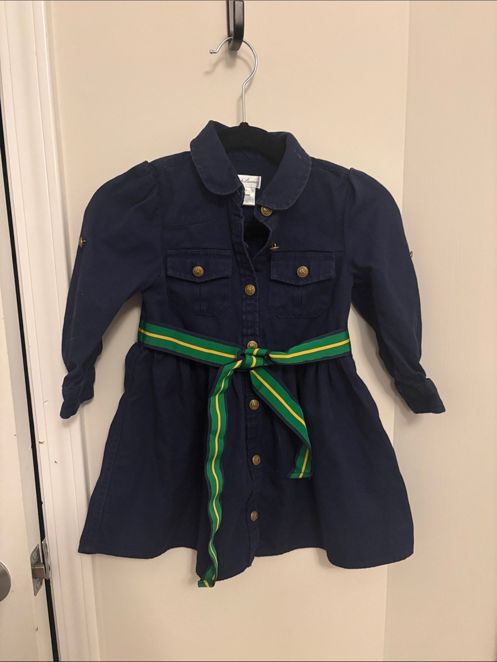 Ralph Lauren toddler girl Dress with Striped Belt